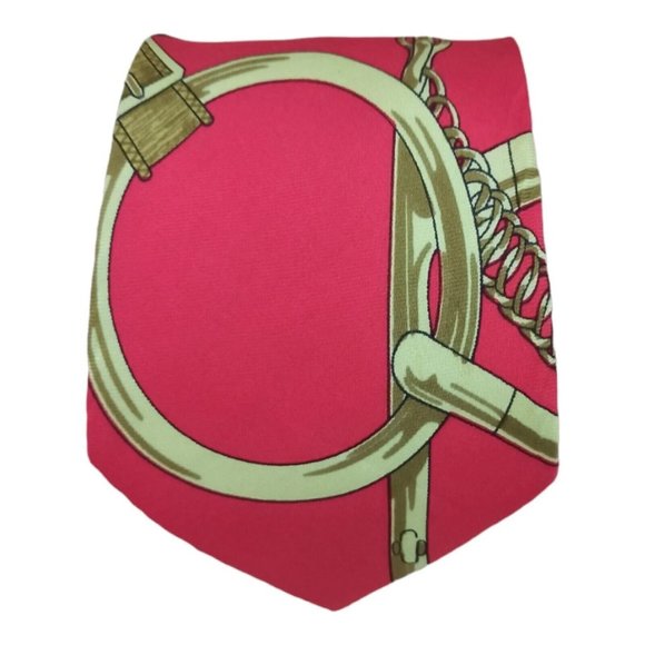 HERMÈS Red Royal Silk Tie FRANCE 58”/ 3.5" EC